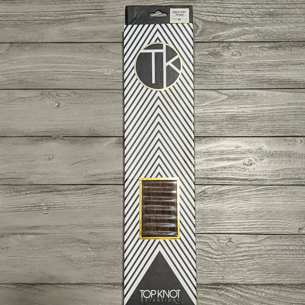 TK Clip-In Extensions (14 inch, color #4 brown)